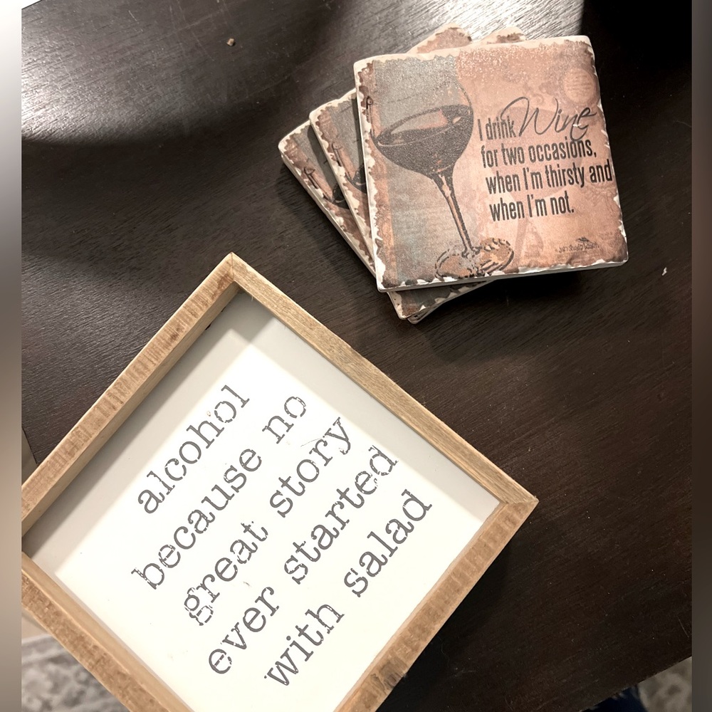 Wine/alcohol coasters and wall art